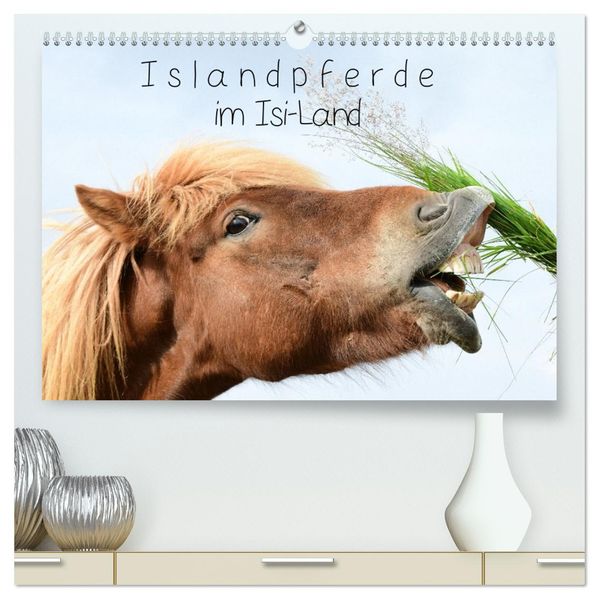 Islandpferde im Isi-Land (hochwertiger Premium Wandkalender 2027 DIN A2 quer) Kunstdruck in Hochglanz