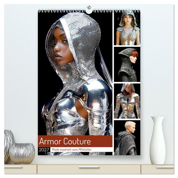 Armor Couture. Mode inspiriert vom Mittelalter (hochwertiger Premium Wandkalender 2027 DIN A2 hoch) Kunstdruck in Hochglanz