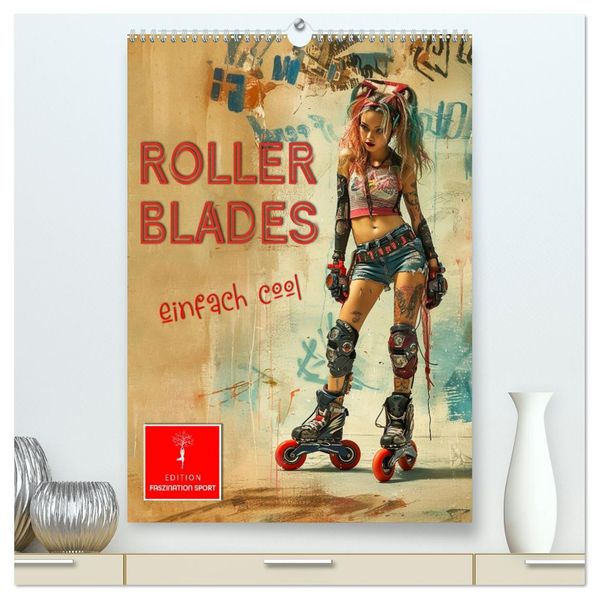 Rollerblades - einfach cool (hochwertiger Premium Wandkalender 2027 DIN A2 hoch) Kunstdruck in Hochglanz
