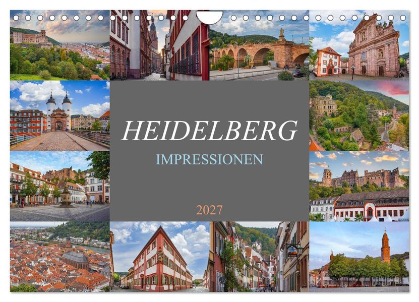 Heidelberg Impressionen (Wandkalender 2027 DIN A4 quer) CALVENDO Monatskalender