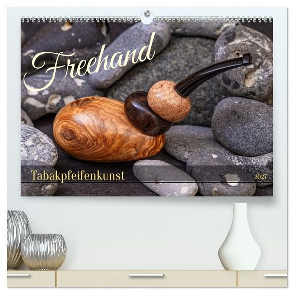 Tabakpfeifenkunst (hochwertiger Premium Wandkalender 2027 DIN A2 quer) Kunstdruck in Hochglanz