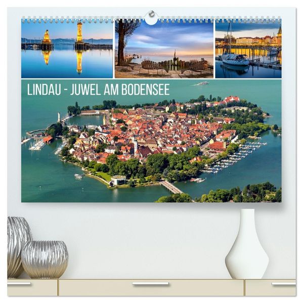 Lindau - Juwel am Bodensee (hochwertiger Premium Wandkalender 2027 DIN A2 quer) Kunstdruck in Hochglanz