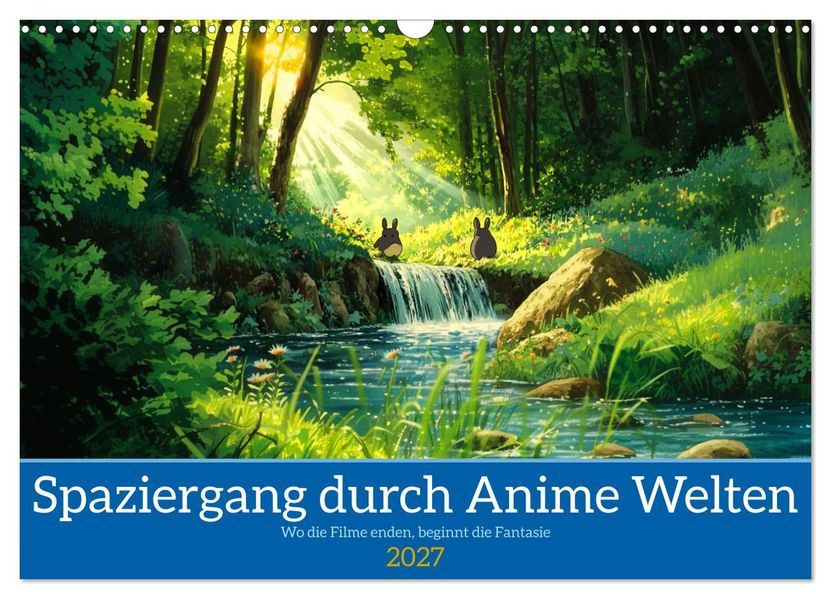 Spaziergang durch Anime Welten (Wandkalender 2027 DIN A3 quer) CALVENDO Monatskalender