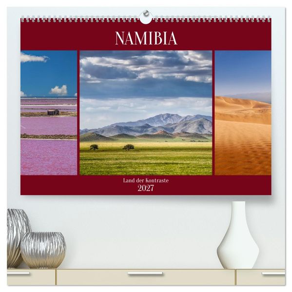 Namibia - Land der Kontraste (hochwertiger Premium Wandkalender 2027 DIN A2 quer) Kunstdruck in Hochglanz
