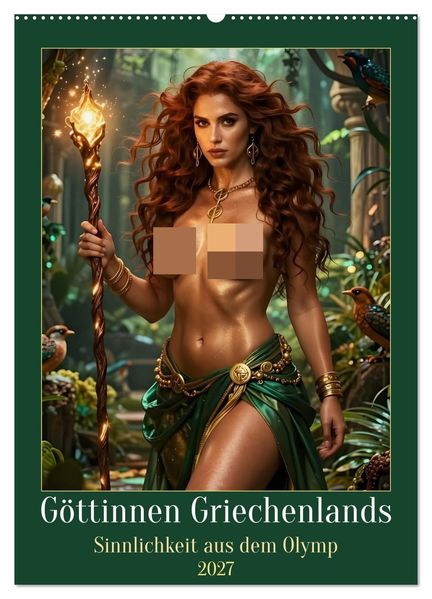 Göttinnen Griechenlands (Wandkalender 2027 DIN A2 hoch) CALVENDO Monatskalender