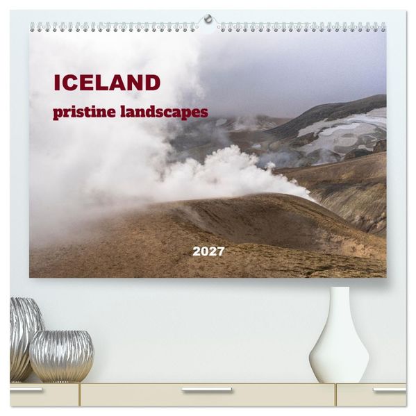 ICELAND pristine landscapes (High Quality Premium Wall Calendar 2027 DIN A2 landscape)CALVENDO 12 Month Wall Calendar