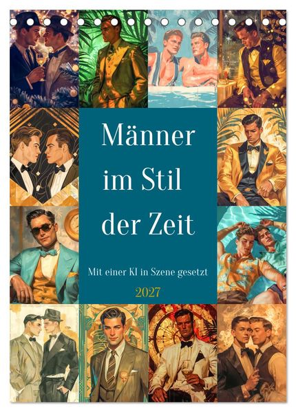 Männer im Stil der Zeit (Tischkalender 2027 DIN A5 hoch) CALVENDO Monatskalender