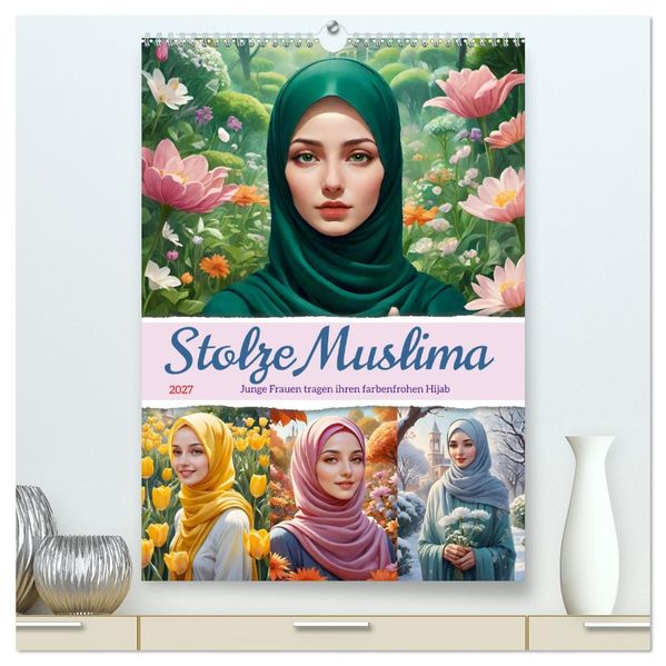 Stolze Muslima (hochwertiger Premium Wandkalender 2027 DIN A2 hoch) Kunstdruck in Hochglanz
