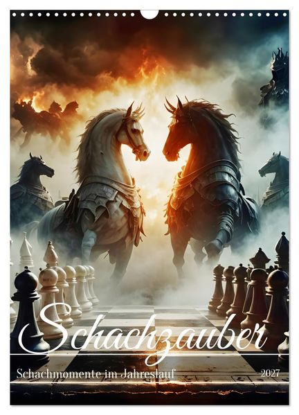 Schachzauber (Wandkalender 2027 DIN A3 hoch) CALVENDO Monatskalender
