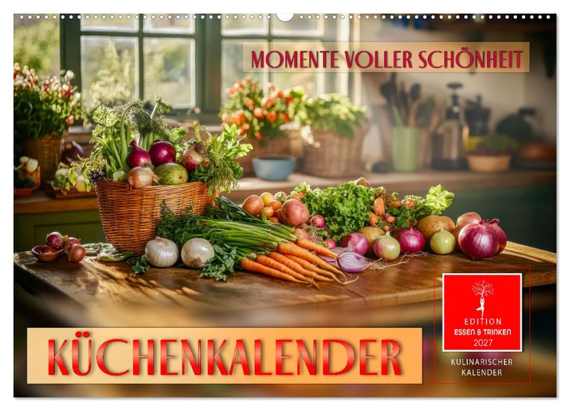 Küchenkalender - Momente voller Schönheit (Wandkalender 2027 DIN A2 quer) CALVENDO Monatskalender