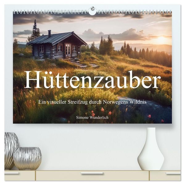 Hüttenzauber - Ein visueller Streifzug durch Norwegens Wildnis (hochwertiger Premium Wandkalender 2027 DIN A2 quer) Kunstdruck in Hochglanz