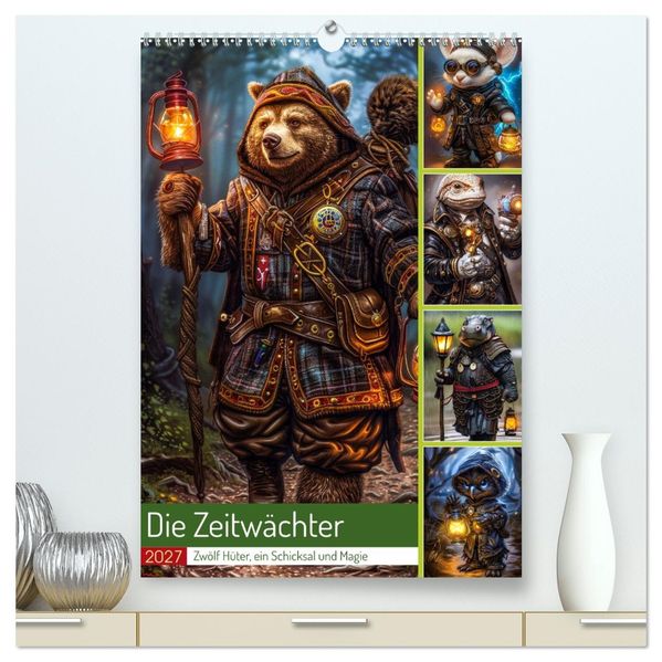 Die Zeitwächter (hochwertiger Premium Wandkalender 2027 DIN A2 hoch) Kunstdruck in Hochglanz