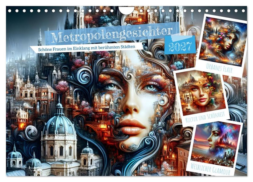 Metropolengesichter (Wandkalender 2027 DIN A4 quer) CALVENDO Monatskalender