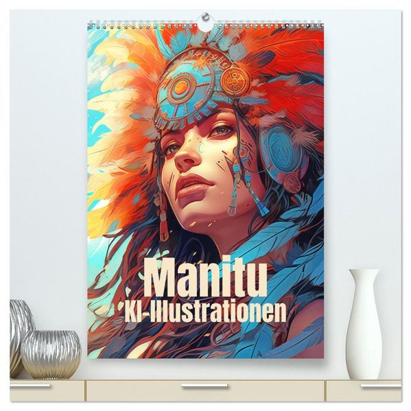 Manitu - KI-Illustrationen (hochwertiger Premium Wandkalender 2027 DIN A2 hoch) Kunstdruck in Hochglanz