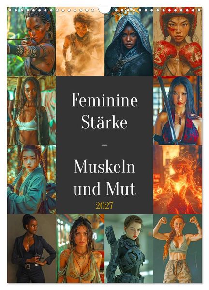 Feminine Stärke - Muskeln und Mut (Wandkalender 2027 DIN A3 hoch) CALVENDO Monatskalender