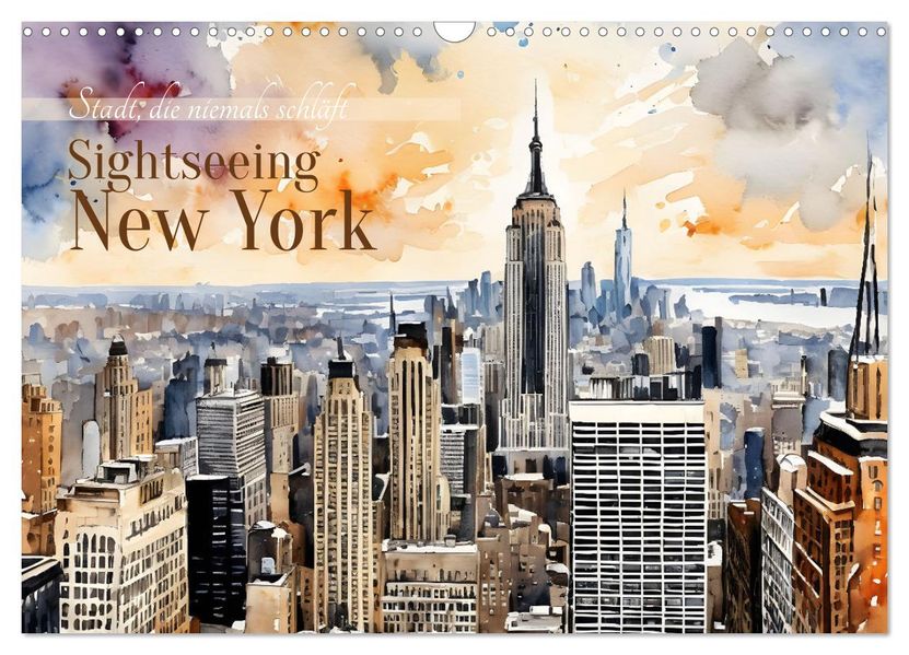 Sightseeing New York (Wandkalender 2027 DIN A3 quer) CALVENDO Monatskalender