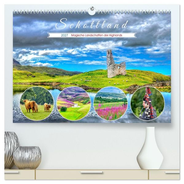 Schottland - Magische Landschaften der Highlands (hochwertiger Premium Wandkalender 2027 DIN A2 quer) Kunstdruck in Hochglanz