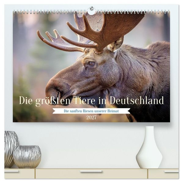 Die größten Tiere in Deutschland (hochwertiger Premium Wandkalender 2027 DIN A2 quer) Kunstdruck in Hochglanz