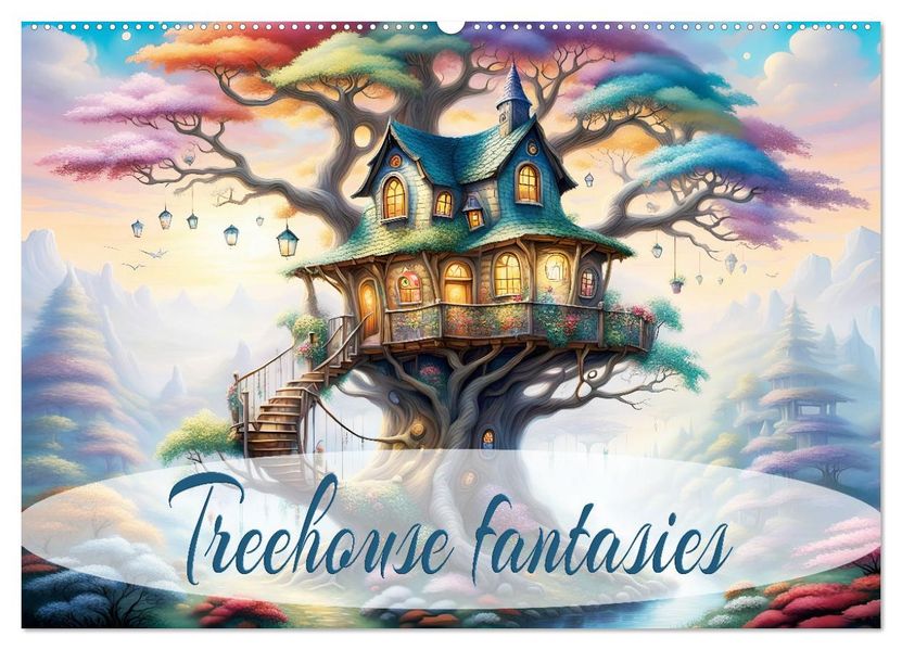 Treehouse fantasies (Wall Calendar 2027 DIN A2 landscape) CALVENDO 12 Month Wall Calendar