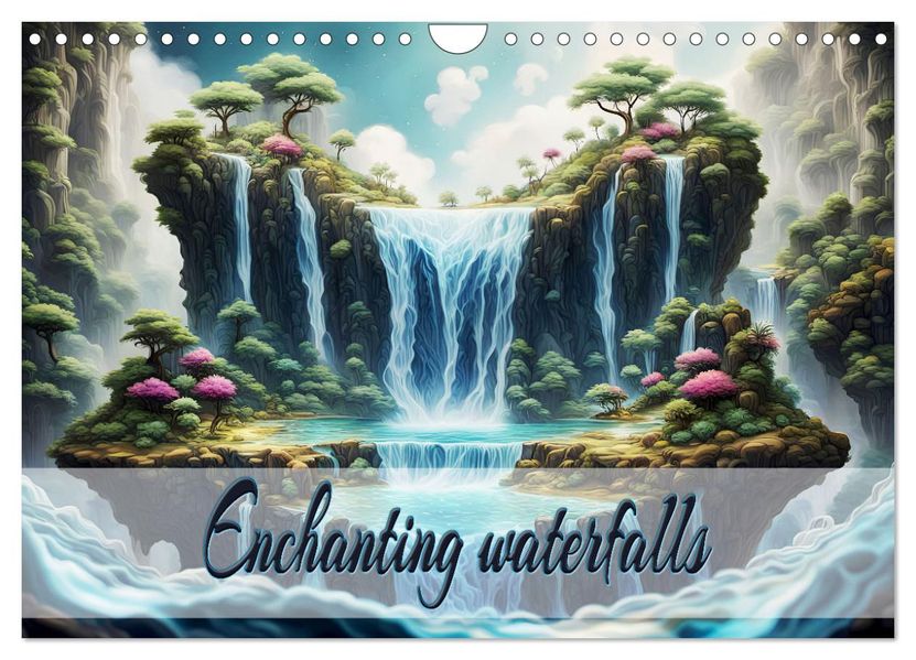 Enchanting waterfalls (Wall Calendar 2027 DIN A4 landscape) CALVENDO 12 Month Wall Calendar