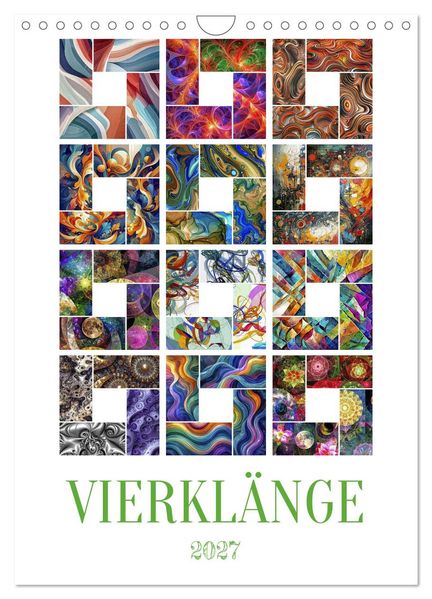 Vierklänge (Wandkalender 2027 DIN A4 hoch) CALVENDO Monatskalender