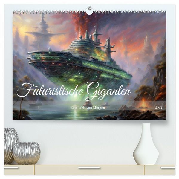 Futuristische Giganten Eine Welt von Morgen (hochwertiger Premium Wandkalender 2027 DIN A2 quer) Kunstdruck in Hochglanz