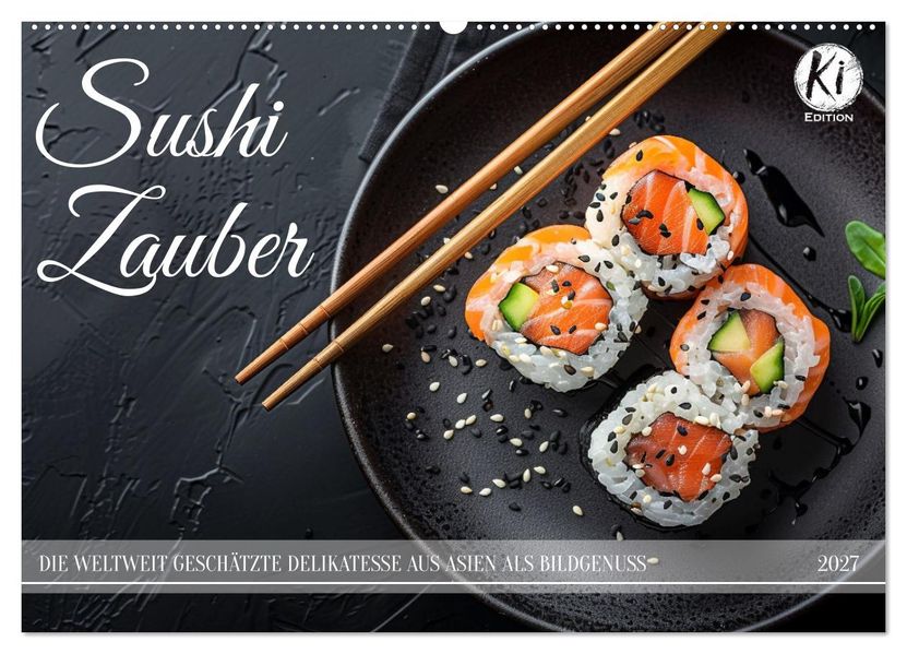 Sushi Zauber (Wandkalender 2027 DIN A2 quer) CALVENDO Monatskalender