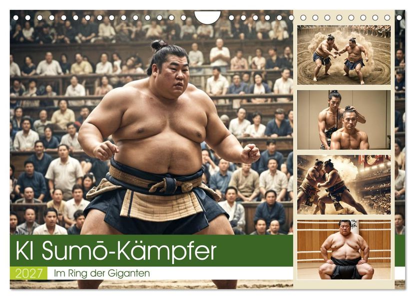 KI Sumo-Kämpfer Im Ring der Giganten (Wandkalender 2027 DIN A4 quer) CALVENDO Monatskalender