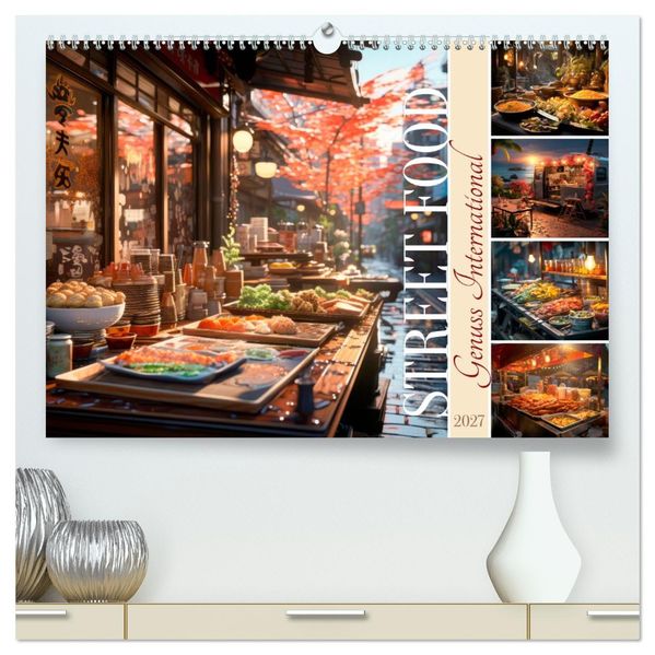 STREET FOOD Genuss International (hochwertiger Premium Wandkalender 2027 DIN A2 quer) Kunstdruck in Hochglanz