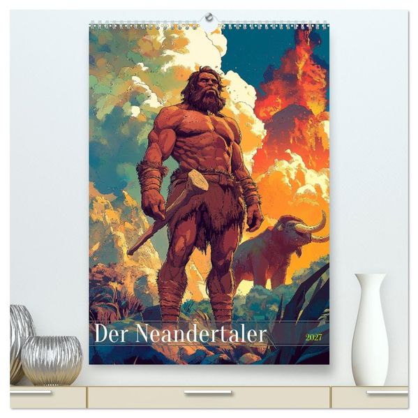 Der Neandertaler - Das vergessene Volk (hochwertiger Premium Wandkalender 2027 DIN A2 hoch) Kunstdruck in Hochglanz