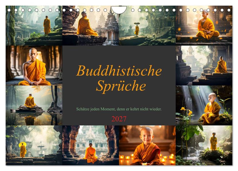 Buddhistische Sprüche (Wandkalender 2027 DIN A4 quer) CALVENDO Monatskalender