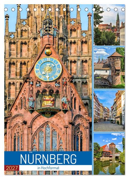 Nürnberg in Hochformat (Tischkalender 2027 DIN A5 hoch) CALVENDO Monatskalender