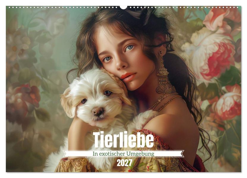 Tierliebe - In exotischer Umgebung (Wandkalender 2027 DIN A2 quer) CALVENDO Monatskalender