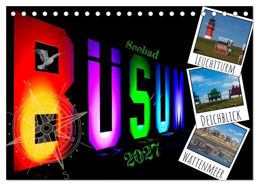 Seebad Büsum (Tischkalender 2027 DIN A5 quer) CALVENDO Monatskalender