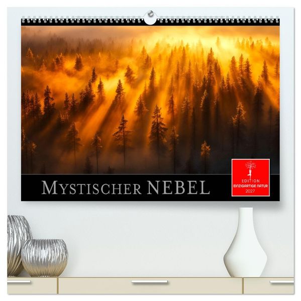 Mystischer Nebel (hochwertiger Premium Wandkalender 2027 DIN A2 quer) Kunstdruck in Hochglanz