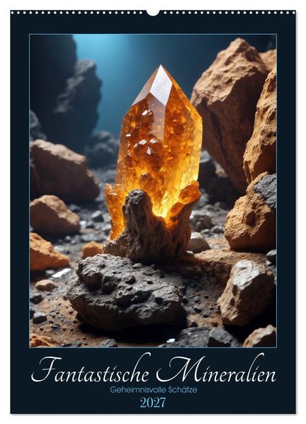 Fantastische Mineralien - Geheimnisvolle Schätze (Wandkalender 2027 DIN A2 hoch) CALVENDO Monatskalender