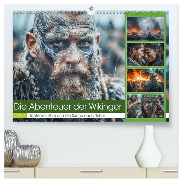 Die Abenteuer der Wikinger (hochwertiger Premium Wandkalender 2027 DIN A2 quer) Kunstdruck in Hochglanz