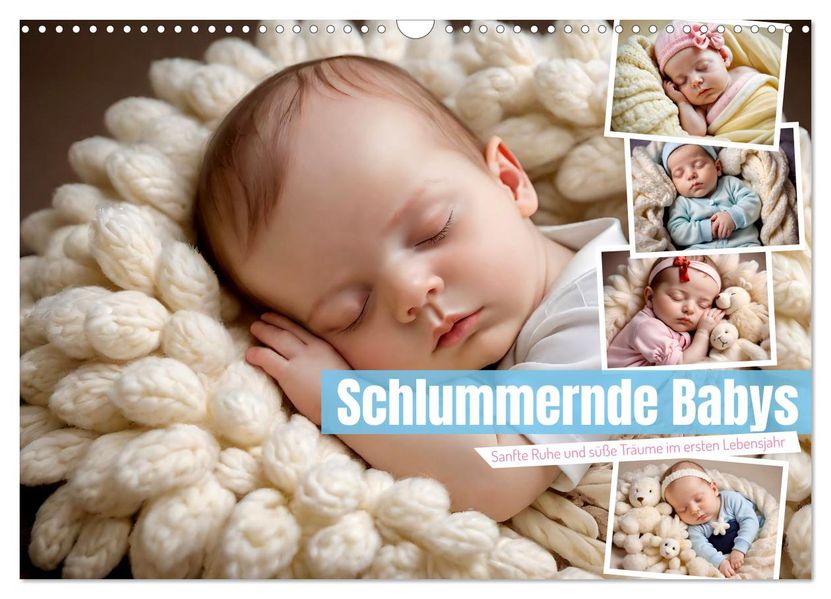 Schlummernde Babys (Wandkalender 2027 DIN A3 quer) CALVENDO Monatskalender