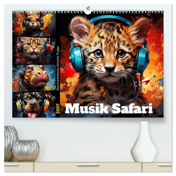 Musik Safari (hochwertiger Premium Wandkalender 2027 DIN A2 quer) Kunstdruck in Hochglanz