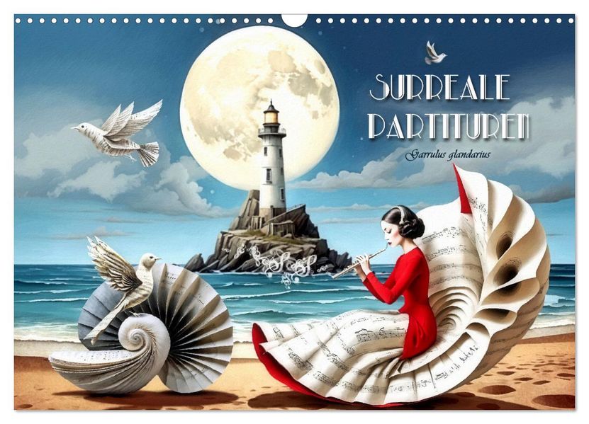 Surreale Partituren (Wandkalender 2027 DIN A3 quer) CALVENDO Monatskalender