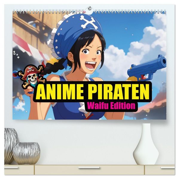 Anime Piraten - Waifu Edition (hochwertiger Premium Wandkalender 2027 DIN A2 quer) Kunstdruck in Hochglanz