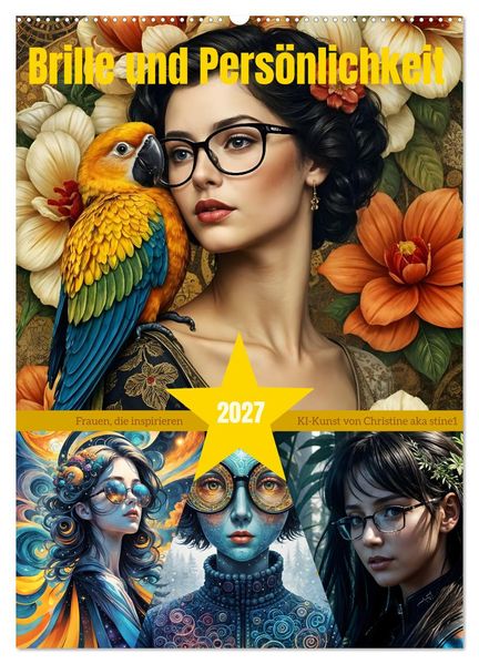 Brille und Persönlichkeit (Wandkalender 2027 DIN A2 hoch) CALVENDO Monatskalender