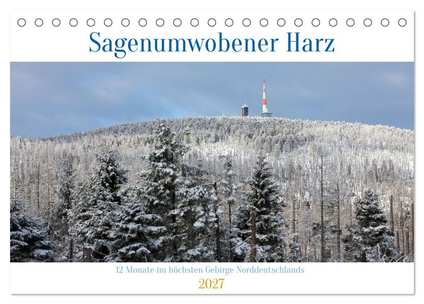 Sagenumwobener Harz (Tischkalender 2027 DIN A5 quer) CALVENDO Monatskalender
