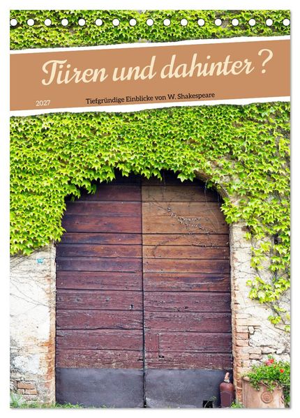 Türen und dahinter ? (Tischkalender 2027 DIN A5 hoch) CALVENDO Monatskalender