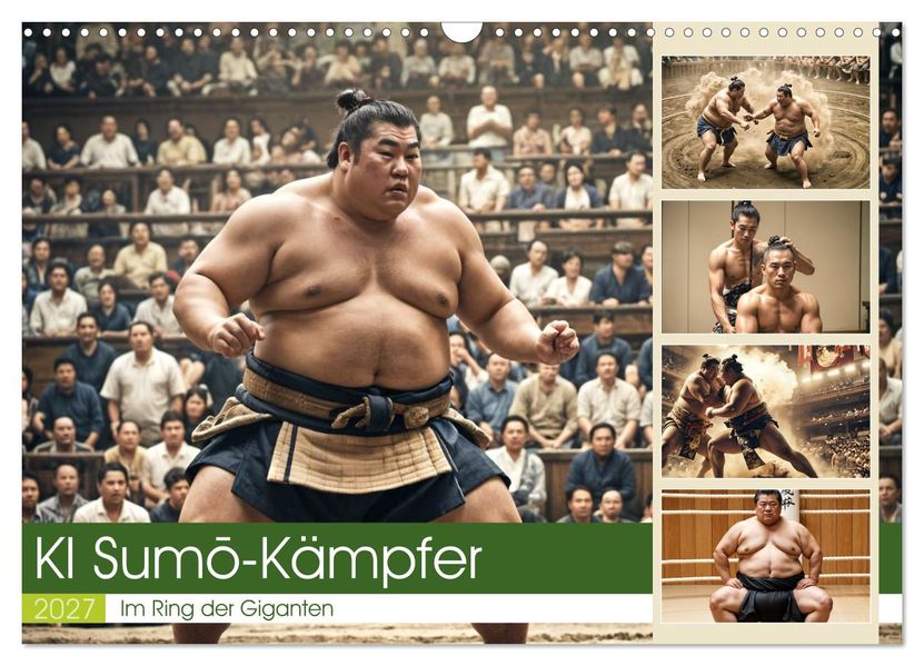 KI Sumo-Kämpfer Im Ring der Giganten (Wandkalender 2027 DIN A3 quer) CALVENDO Monatskalender