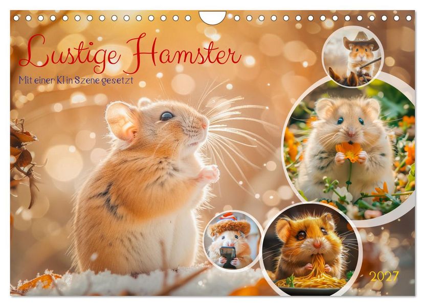 Lustige Hamster (Wandkalender 2027 DIN A4 quer) CALVENDO Monatskalender