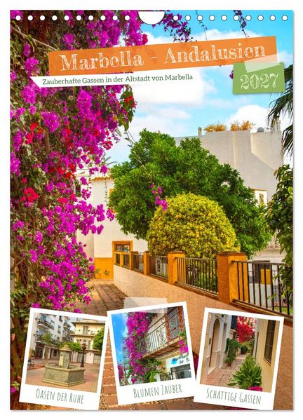 Marbella - Andalusien (Wandkalender 2027 DIN A4 hoch) CALVENDO Monatskalender