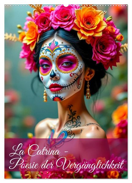 La Catrina - Poesie der Vergänglichkeit (Wandkalender 2027 DIN A2 hoch) CALVENDO Monatskalender