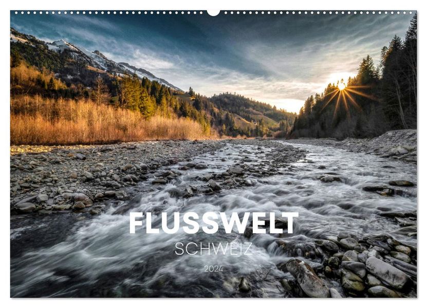 Flusswelt Schweiz (Wandkalender 2027 DIN A2 quer) CALVENDO Monatskalender