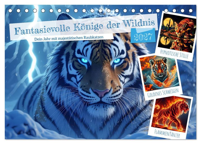 Fantasievolle Könige der Wildnis (Tischkalender 2027 DIN A5 quer) CALVENDO Monatskalender